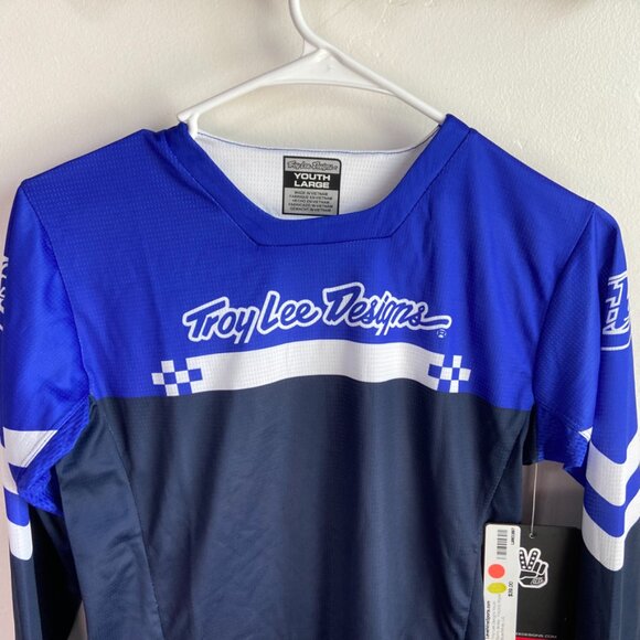 NWT Troy Lee Designs Royal Blue & White Sprint Jersey - Picture 9 of 10
